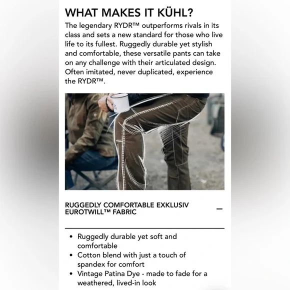 Mens Kuhl Ryder Pants - Picture 10 of 10